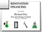 RENOVATION FINANCING - slide 1