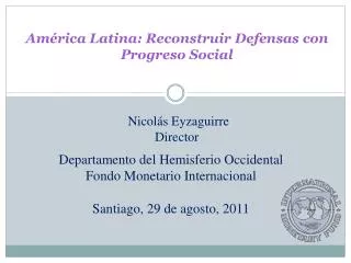 am rica latina reconstruir defensas con progreso social