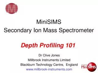 MiniSIMS Secondary Ion Mass Spectrometer