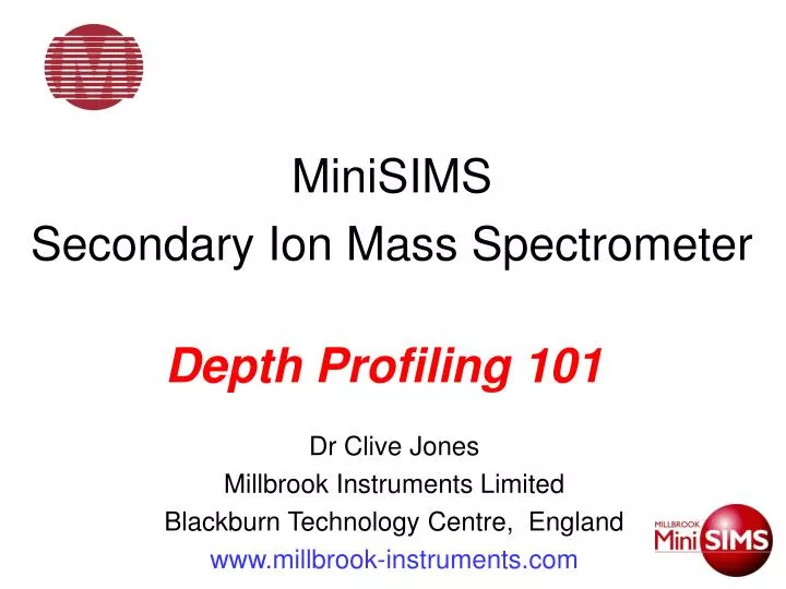 minisims secondary ion mass spectrometer