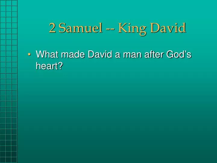 2 samuel king david