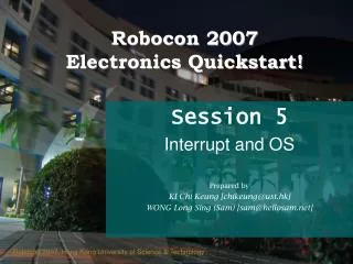 Robocon 2007 Electronics Quickstart!