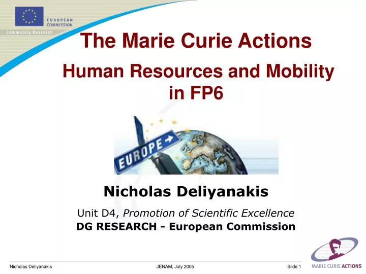 the marie curie actions human resources and mobility in fp6