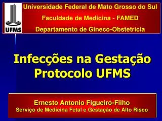 infec es na gesta o protocolo ufms