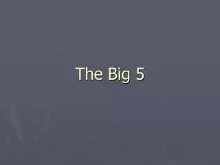 The Big 5
