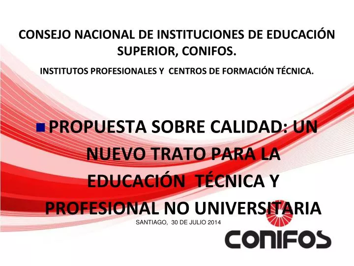 propuesta sobre calidad un nuevo trato para la educaci n t cnica y profesional no universitaria