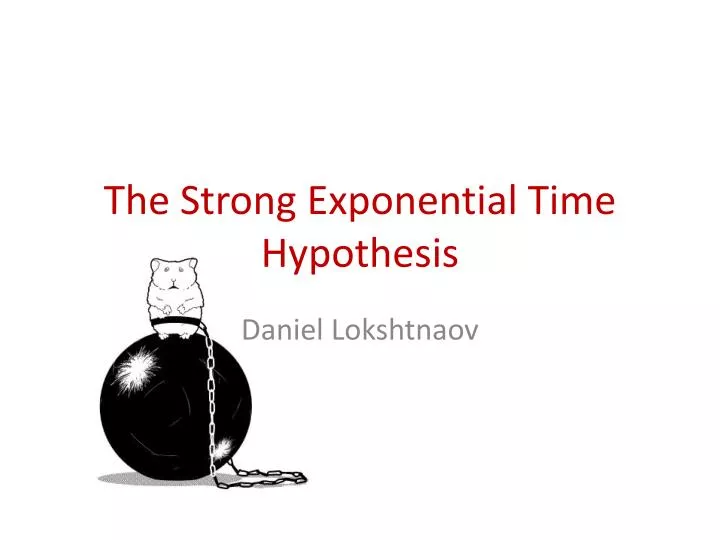 the strong exponential time hypothesis