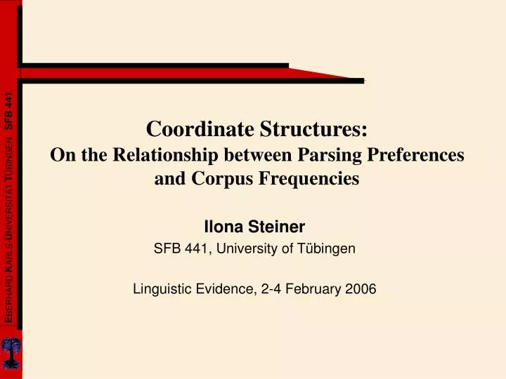 coordinate structures on the relationship between parsing preferences and corpus frequencies