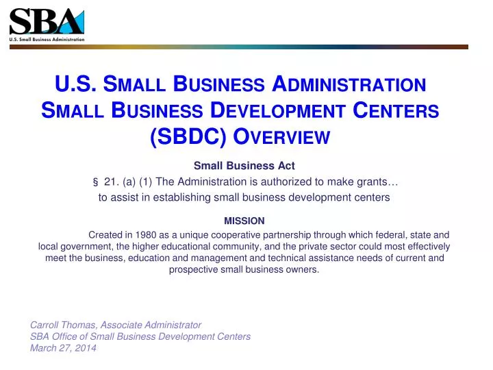 u s small business administration small business development centers sbdc overview