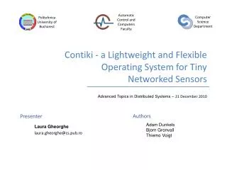 Contiki - a Lightweight and Flexible Operating System for Tiny Networked Sensors