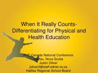 When It Really Counts- Differentiating for Physical and Health Education