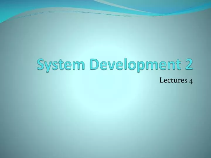 system development 2