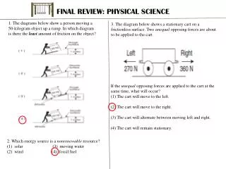 FINAL REVIEW: PHYSICAL SCIENCE