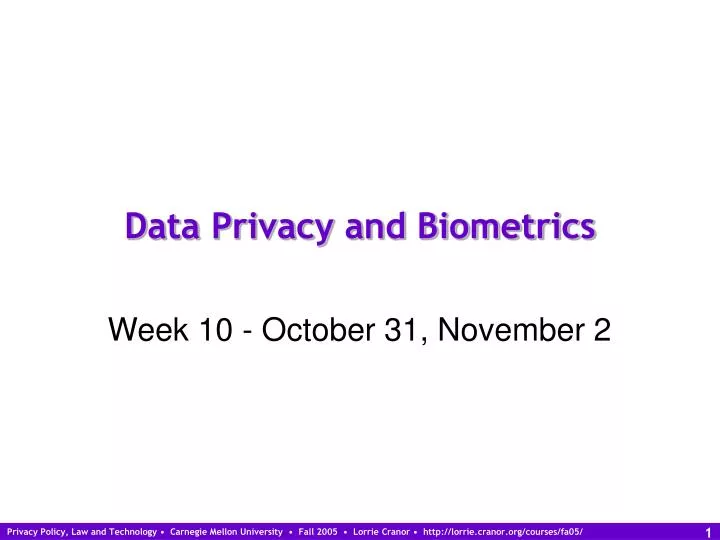 data privacy and biometrics