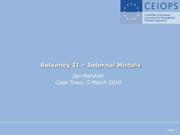 solvency ii internal models