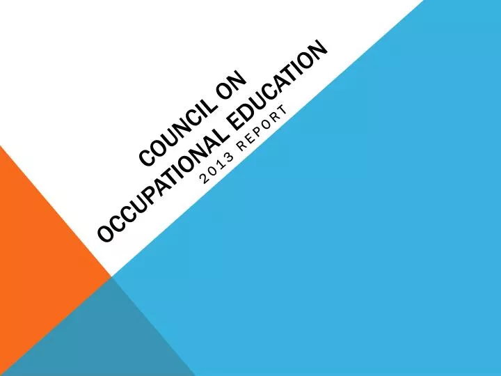 council on occupational education