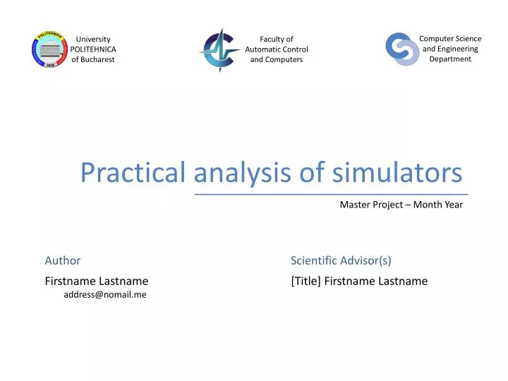 practical analysis of simulators
