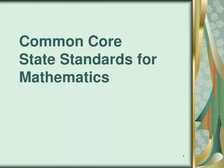 common core state standards for mathematics