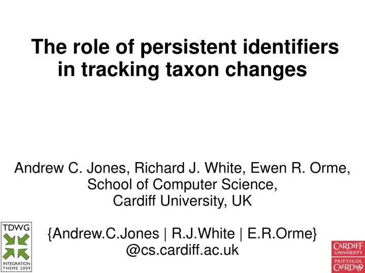 the role of persistent identifiers in tracking taxon changes