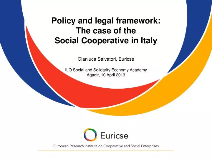 policy and legal framework the case of the social cooperative in italy