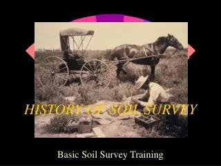 HISTORY OF SOIL SURVEY
