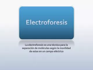 electroforesis