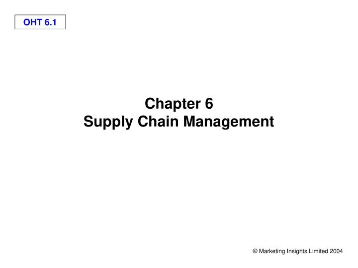 chapter 6 supply chain management
