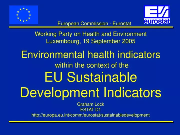 environmental health indicators within the context of the eu sustainable development indicators