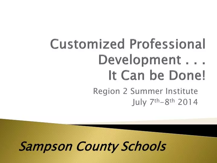 customized professional development it can be done