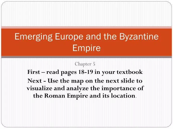 emerging europe and the byzantine empire