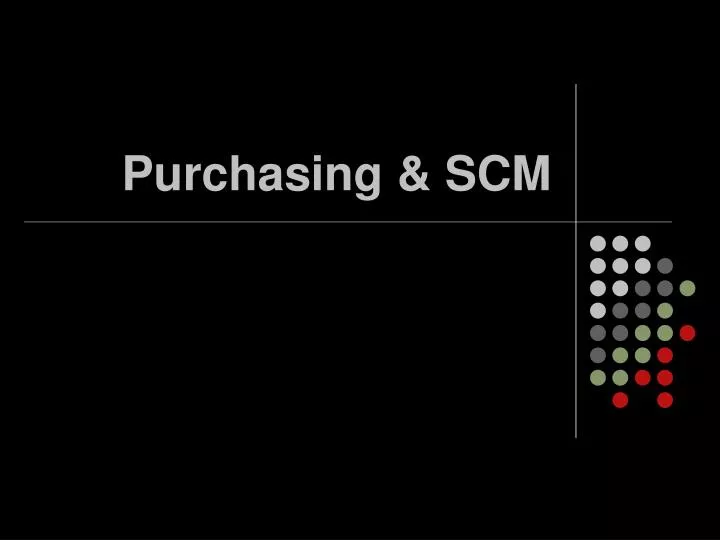 purchasing scm