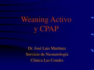 weaning activo y cpap