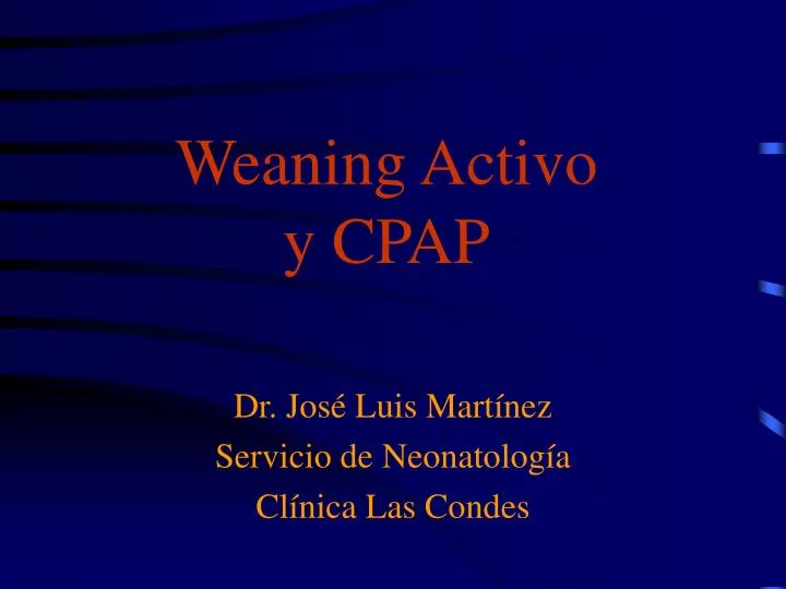 weaning activo y cpap