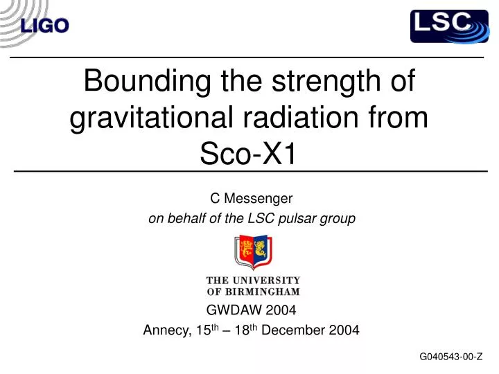 bounding the strength of gravitational radiation from sco x1