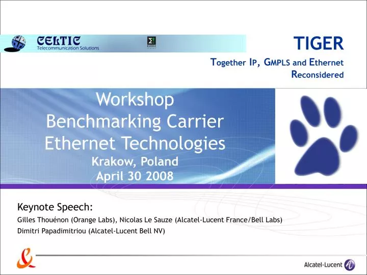 workshop benchmarking carrier ethernet technologies krakow poland april 30 2008