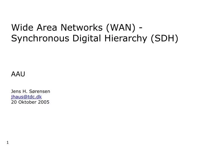 wide area networks wan synchronous digital hierarchy sdh