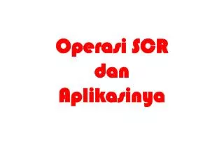 operasi scr dan aplikasinya