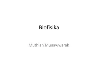 biofisika