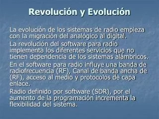 revoluci n y evoluci n