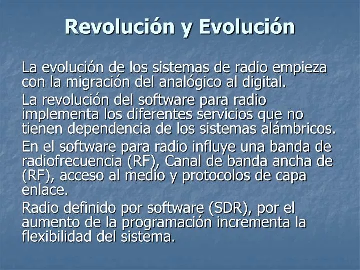 revoluci n y evoluci n