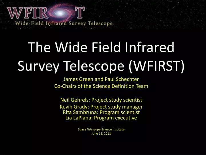 the wide field infrared survey telescope wfirst