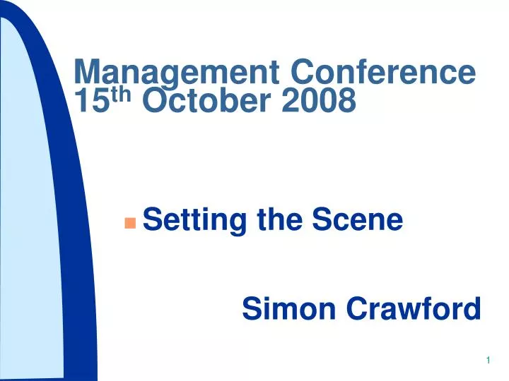management conference 15 th october 2008