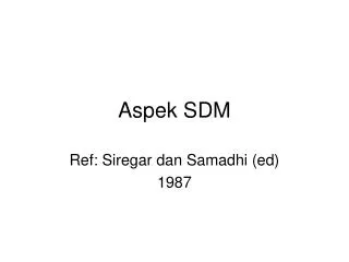 aspek sdm