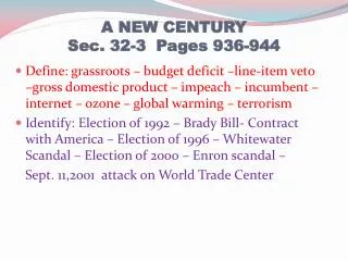 A NEW CENTURY Sec. 32-3 Pages 936-944