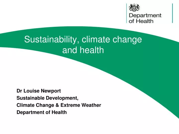 sustainability climate change and health