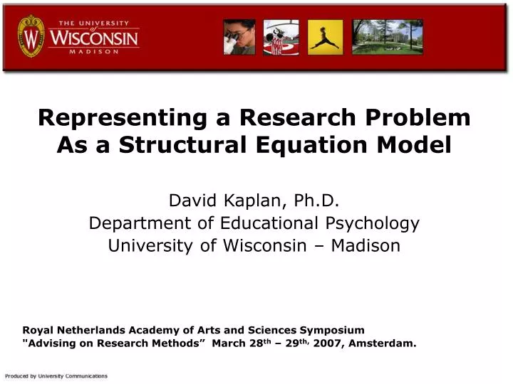 representing a research problem as a structural equation model