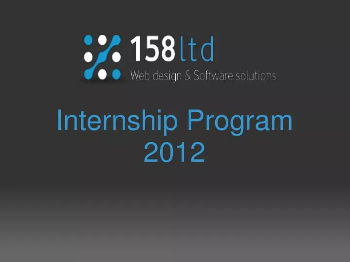 internship program 2012