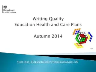 Writing Quality Education Health and Care Plans Autumn 2014