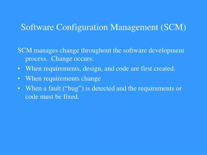 software configuration management scm