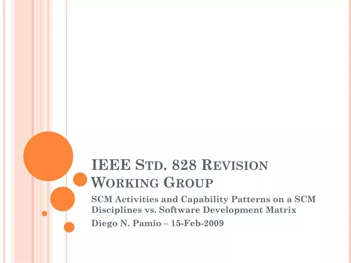 ieee std 828 revision working group